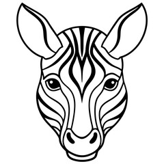 head of a zebra
