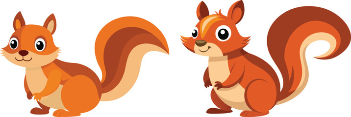 Vector of cartoon squirrel illustration on white  © TA graphic design