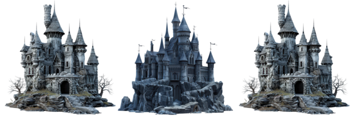 Fantasy Castle  Medieval Architecture   D Illustration