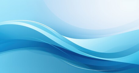 Fototapeta premium A smooth gradient of blue waves creating a calming and modern background suitable for various graphic design projects.