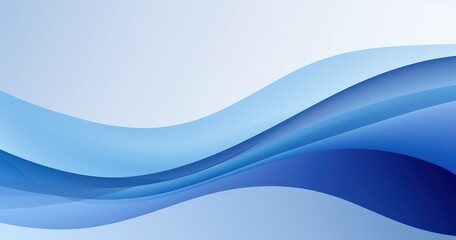 Fototapeta premium A smooth gradient background featuring flowing blue waves, ideal for presentations or creative projects.