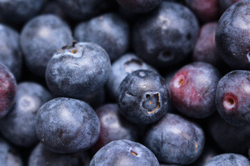 Nahaufnahme von Blaubeeren