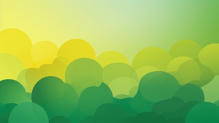 Obraz premium A vibrant abstract design featuring soft, overlapping circles in shades of green and yellow, evoking a sense of tranquility.