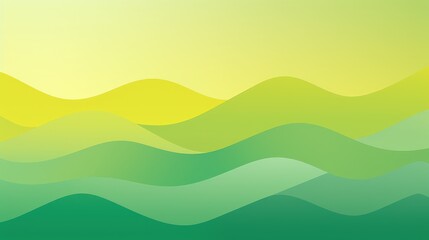 A serene gradient illustration of flowing waves in shades of green and yellow, evoking a sense of calm and nature.