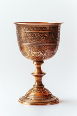 Chalice: Ancient Copper Chalice Symbolizing Ceremony and Communion
