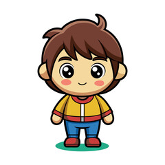 cute boy cartoon illustration