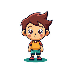 cute boy cartoon illustration