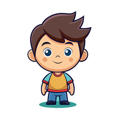 cute boy cartoon illustration