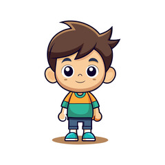 cute boy cartoon illustration