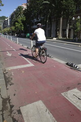 person riding a bike