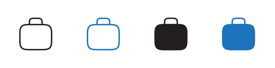 Briefcase icon Vector set outline