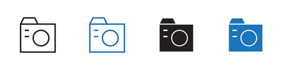Camera icon Vector set outline
