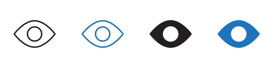 Eye icon Vector set outline