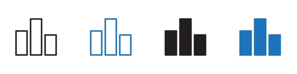 Leaderboard icon Vector set outline