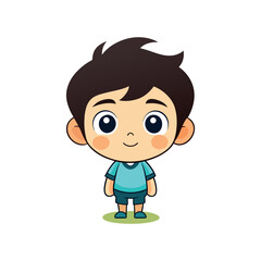 cute boy cartoon illustration