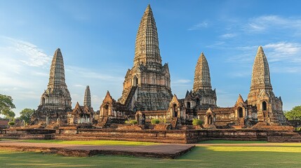 Naklejka premium Buddhist temple ruins in Thailand