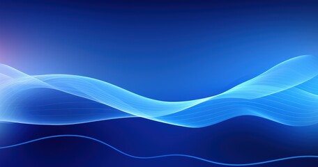 Fototapeta premium A smooth, flowing abstract design in blue tones, evoking a sense of calm and modernity.