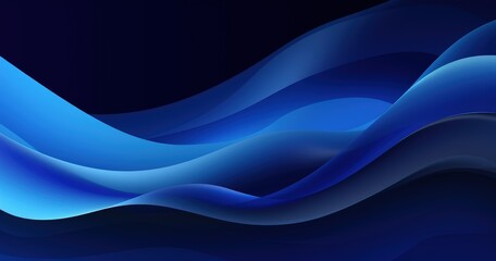 Fototapeta premium A smooth, flowing abstract design in various shades of blue, evoking a sense of calm and tranquility.