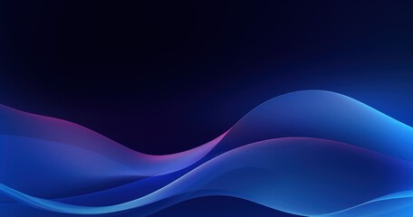 A smooth gradient design featuring flowing blue and purple waves against a dark background, ideal for digital backgrounds or wallpapers.