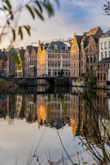 Obraz premium Christmas morning in Ghent, Belgium