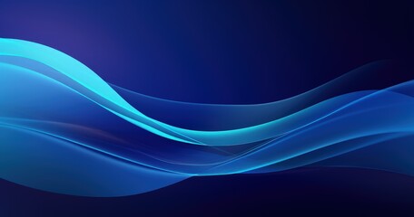 A smooth gradient of blue waves creating a calming and modern abstract background.