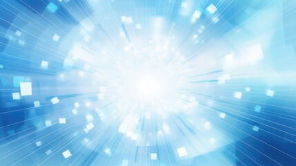 Fototapeta premium A vibrant abstract background featuring rays of light and geometric shapes, creating a sense of motion and energy.