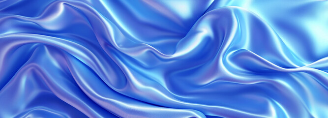 Fototapeta premium Elegant blue silk or satin luxury cloth texture background