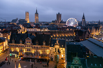 Fototapeta premium Christmas holiday in Ghent, Belgium