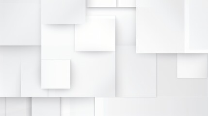 A minimalistic design featuring overlapping white rectangles and squares, creating a clean and modern aesthetic.