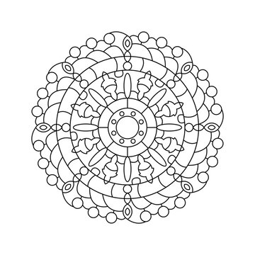 recommend clip art: Abstract mandala design vector. Geometric mandala circular decorative drawing isolated