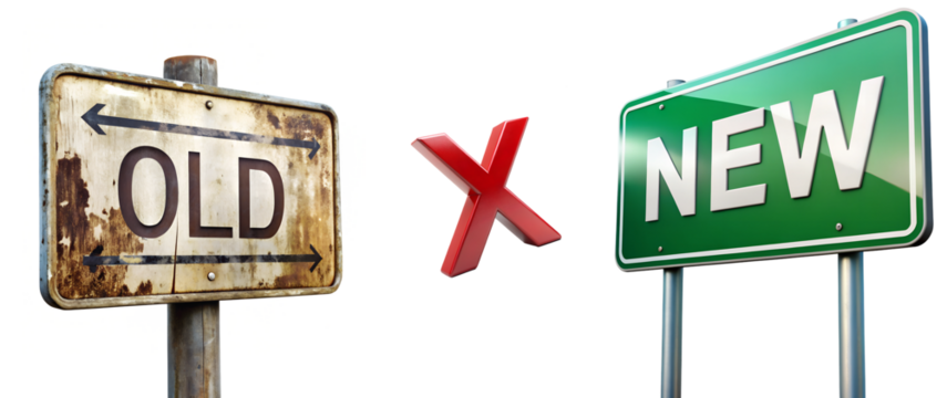 illustration plates old vs new comparison, Symbolizing Choice and Change, AI generated