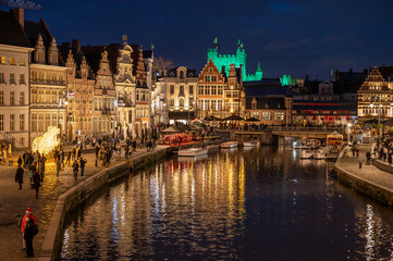 Christmas Night Ghent Belgium
