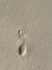 footprints in sand
