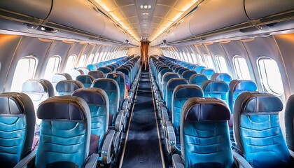 Fototapeta premium interior of an airplane