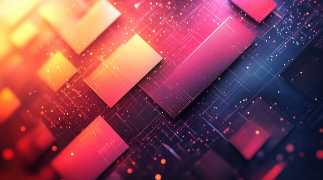 A soft, gradient background with abstract geometric patterns and minimalistic lines, ideal for modern tech presentations.