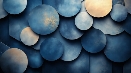 A seamless blend of muted blue and gray shades with abstract geometric shapes, perfect for technology-themed slides.