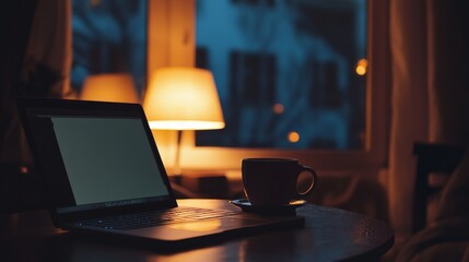  A coffee cup sits on a table next to a coffee cup and a book with a watch on it