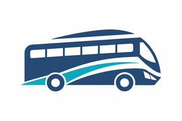 Travel bus logo design vector art illustration