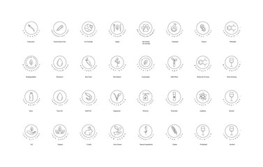 Green Earth and Eco-Friendly Icons, Organic, Environment, Green Living, Climate Action, Natural