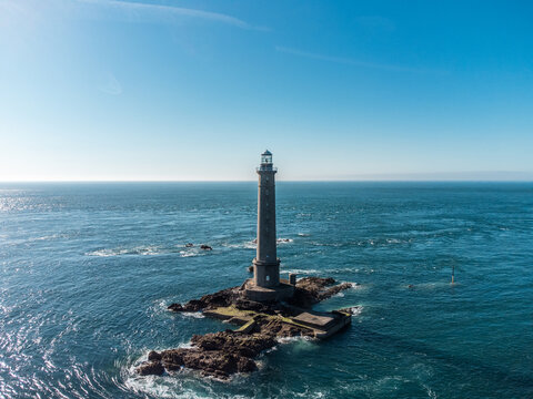 Phare de la Hague, Goury Lighthouse, Normandy sea, France