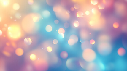 Obraz premium Pastel bokeh effect with abstract light orbs and soft gradient hues
