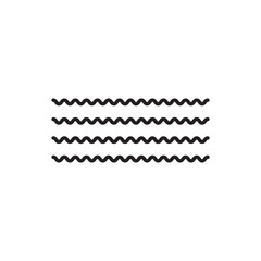 Sea wave icon .  Various wave water lake river. Water logo, line ocean symbol in vector flat style. Seamless abstract line pattern. Water outline symbol. Sea and Ocean signs