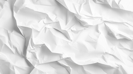 Obraz premium Crumpled white paper texture featuring subtle folds and detailed surface patterns