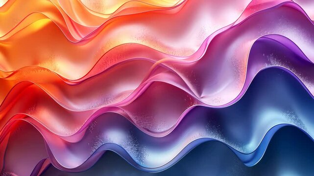 Colorful abstract wave pattern with gradient lighting, digital artwork. Modern art and creativity concept