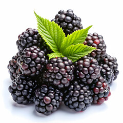 a bunch of ripe blackberries