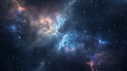 The cosmic sky is a universe filled with stars, nebulae and galactic space. The galactic cloud is a nebula. The science of the universe astronomy