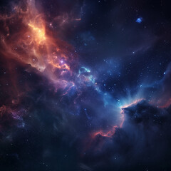 Fototapeta premium The cosmic sky is a universe filled with stars, nebulae and galactic space. The galactic cloud is a nebula. The science of the universe astronomy