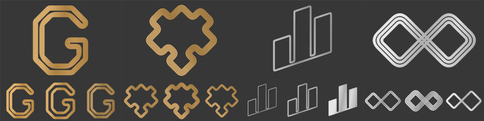 Line logo design collection