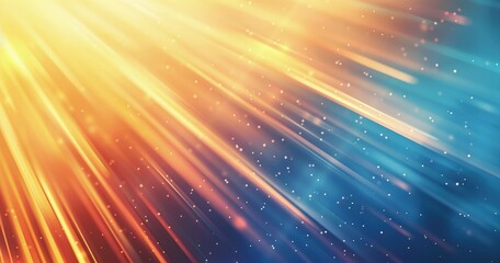 Obraz premium A vibrant abstract background featuring radiant light beams in warm and cool tones, creating a dynamic and energetic atmosphere.
