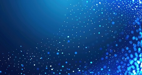 A vibrant blue abstract background featuring scattered dots, ideal for digital designs and presentations.